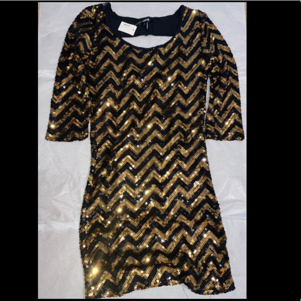 Black Sequined Dress